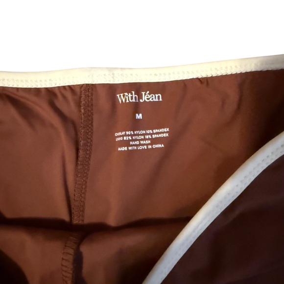 With Jean Brown Swim Shorts Size Medium - Picture 3 of 3